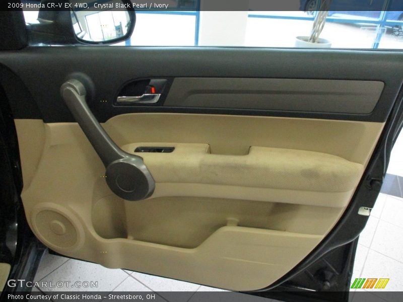 Crystal Black Pearl / Ivory 2009 Honda CR-V EX 4WD