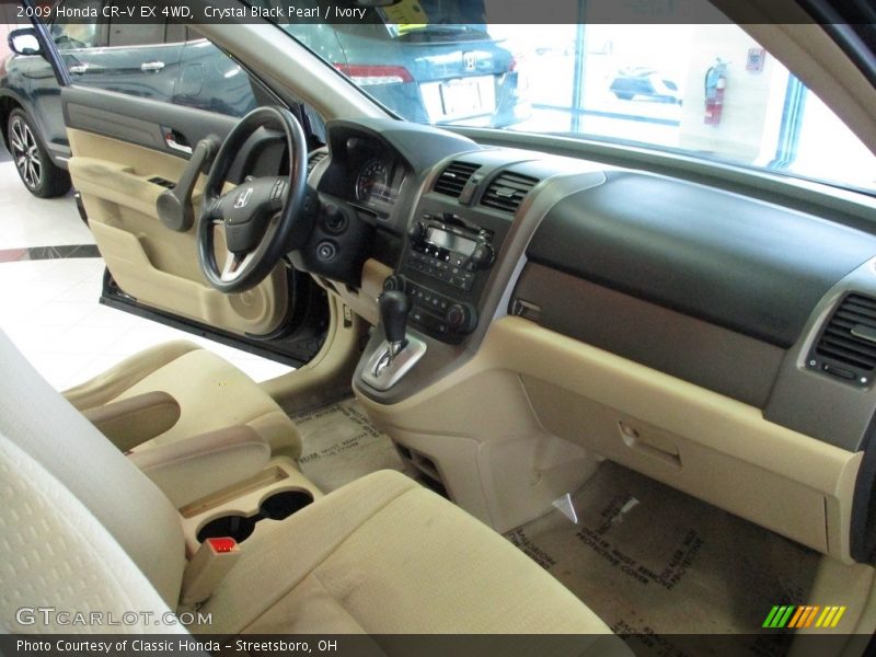 Crystal Black Pearl / Ivory 2009 Honda CR-V EX 4WD