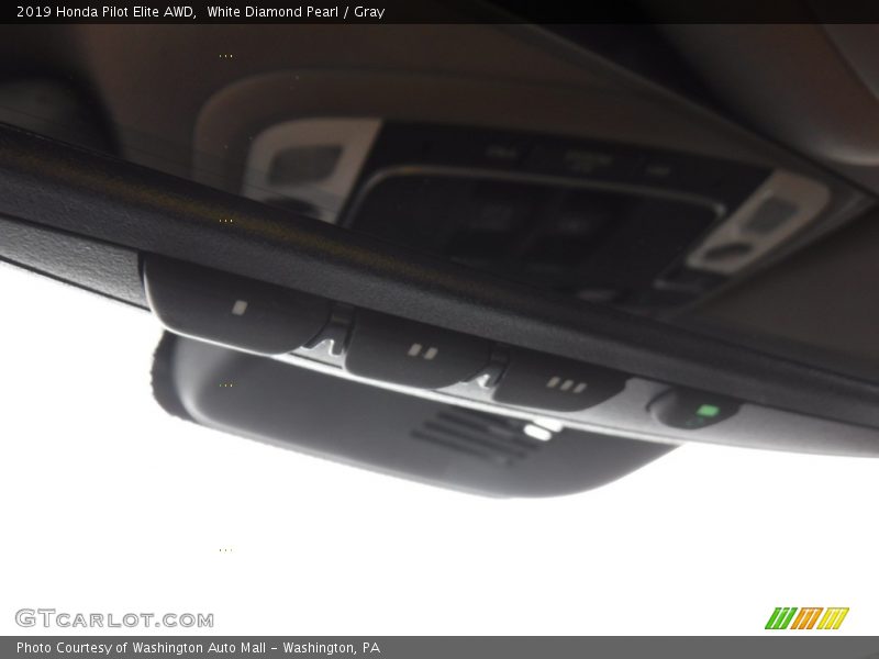 White Diamond Pearl / Gray 2019 Honda Pilot Elite AWD