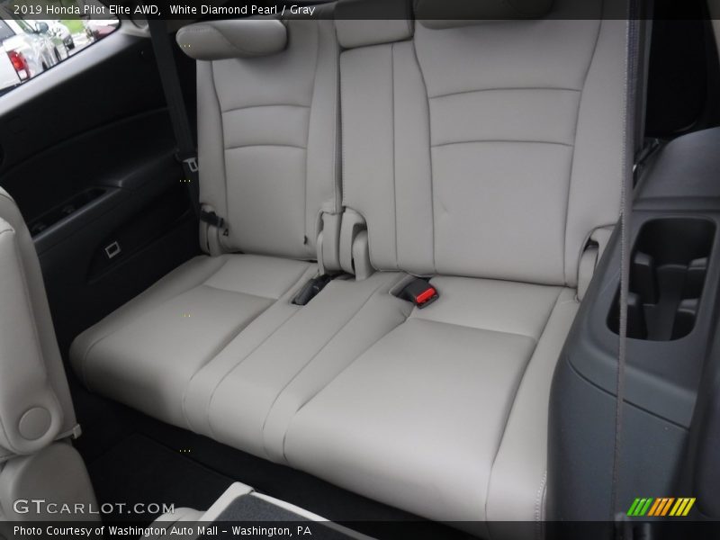 White Diamond Pearl / Gray 2019 Honda Pilot Elite AWD