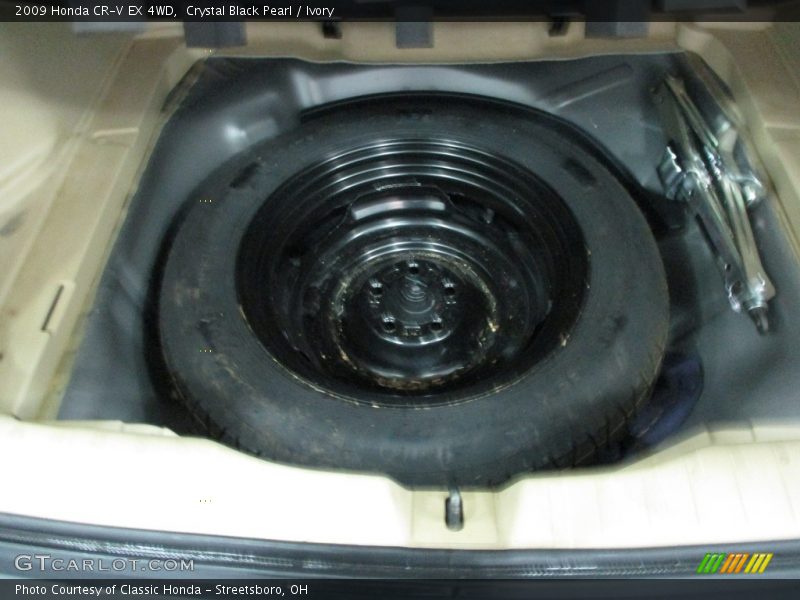 Crystal Black Pearl / Ivory 2009 Honda CR-V EX 4WD