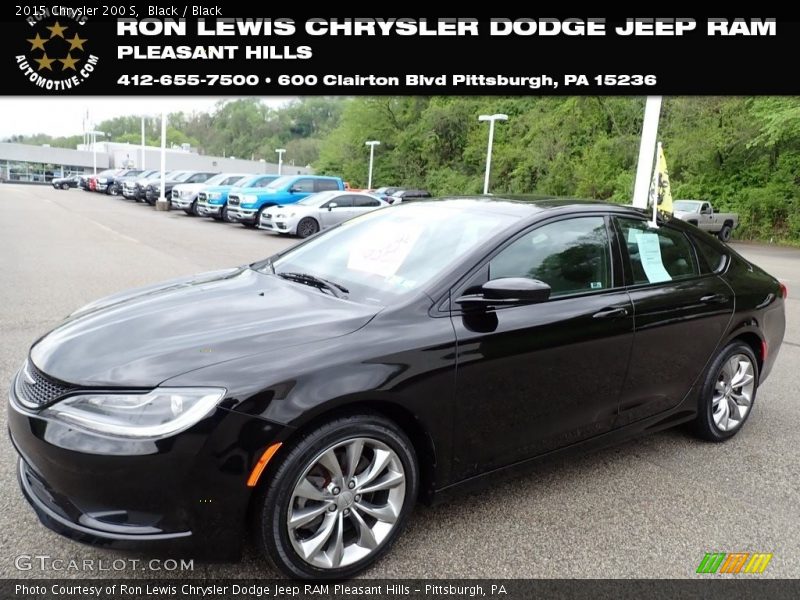 Black / Black 2015 Chrysler 200 S