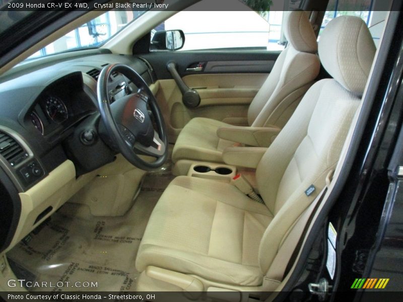 Crystal Black Pearl / Ivory 2009 Honda CR-V EX 4WD
