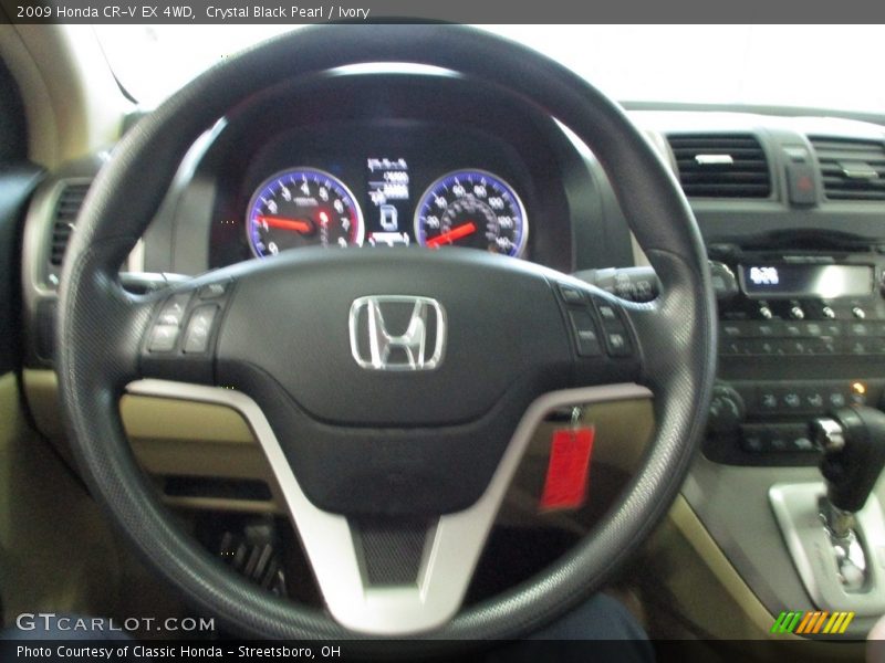 Crystal Black Pearl / Ivory 2009 Honda CR-V EX 4WD