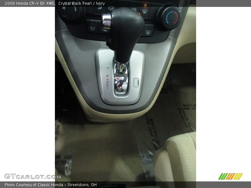 Crystal Black Pearl / Ivory 2009 Honda CR-V EX 4WD