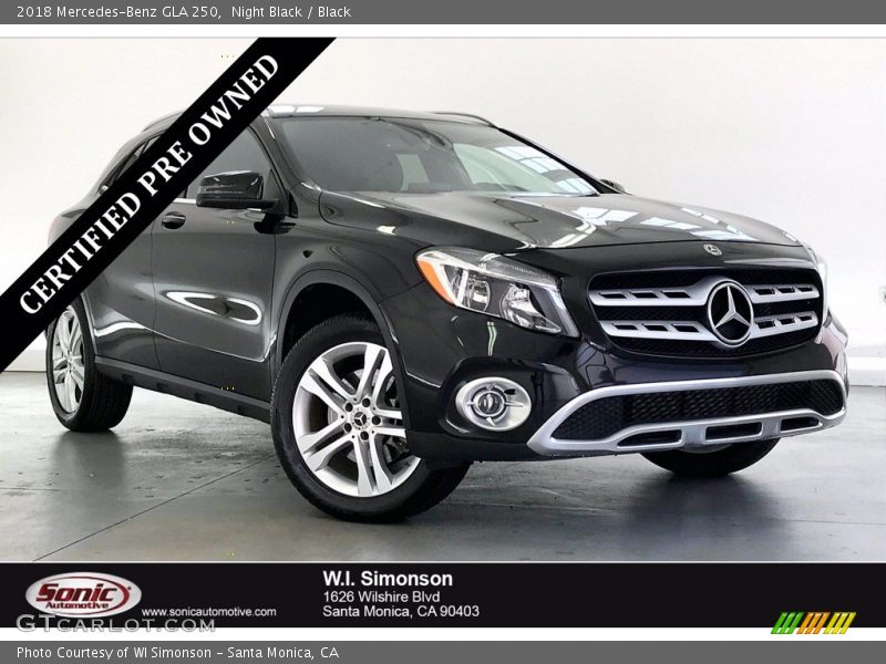Night Black / Black 2018 Mercedes-Benz GLA 250