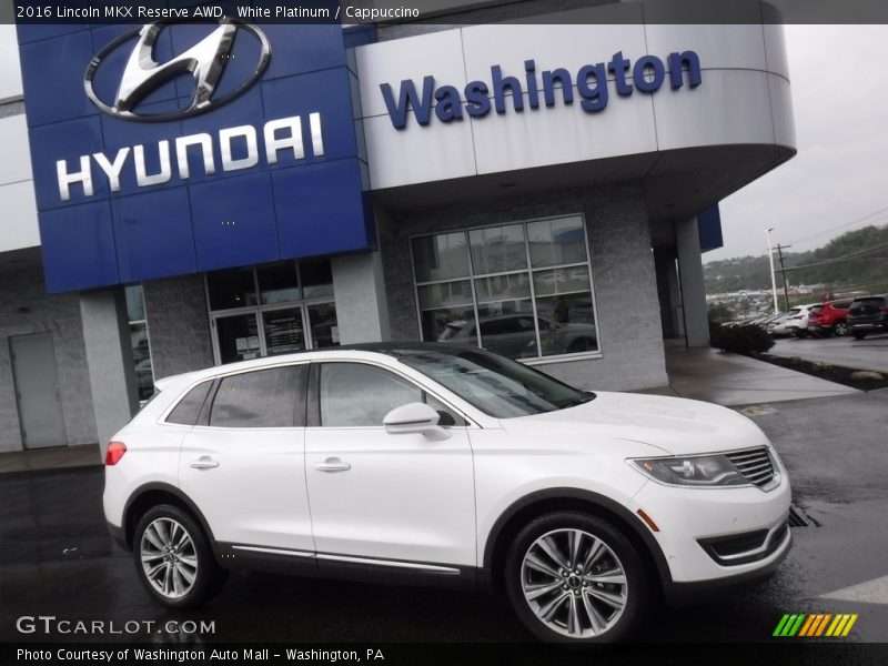 White Platinum / Cappuccino 2016 Lincoln MKX Reserve AWD