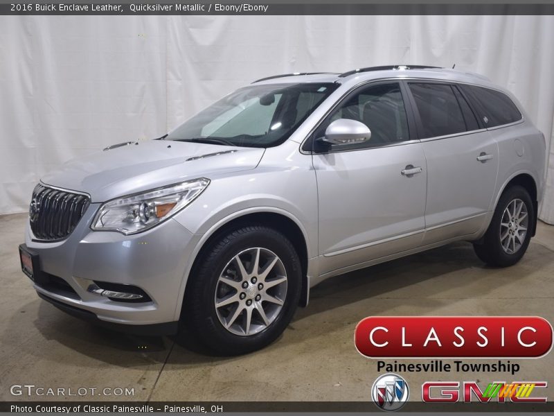 Quicksilver Metallic / Ebony/Ebony 2016 Buick Enclave Leather