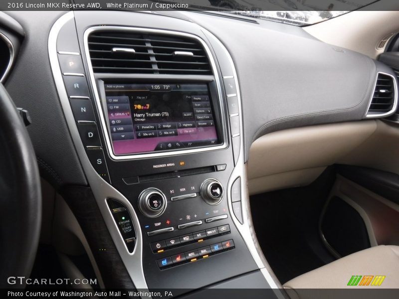 White Platinum / Cappuccino 2016 Lincoln MKX Reserve AWD