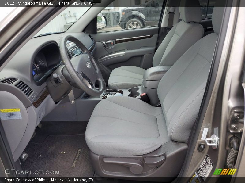 Mineral Gray / Gray 2012 Hyundai Santa Fe GLS