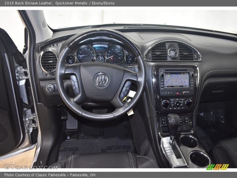 Quicksilver Metallic / Ebony/Ebony 2016 Buick Enclave Leather