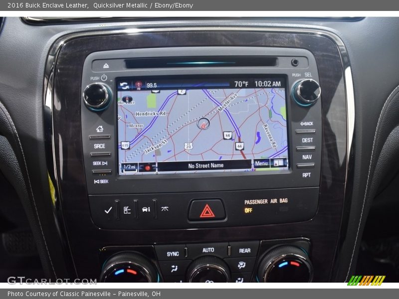 Quicksilver Metallic / Ebony/Ebony 2016 Buick Enclave Leather