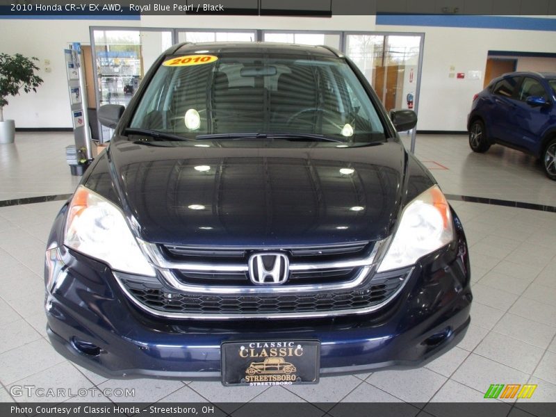 Royal Blue Pearl / Black 2010 Honda CR-V EX AWD