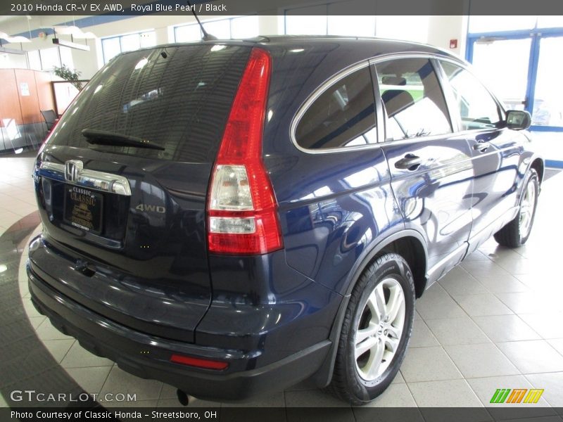Royal Blue Pearl / Black 2010 Honda CR-V EX AWD