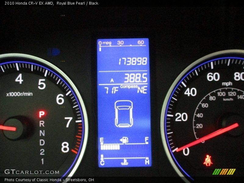 Royal Blue Pearl / Black 2010 Honda CR-V EX AWD