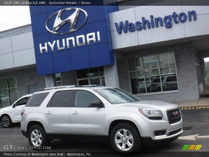 Quicksilver Metallic / Ebony 2015 GMC Acadia SLE AWD