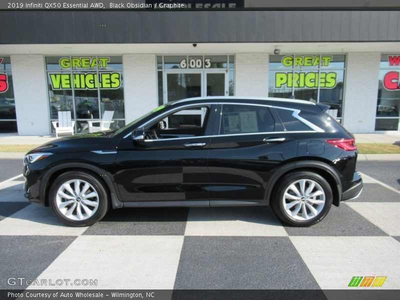 Black Obsidian / Graphite 2019 Infiniti QX50 Essential AWD