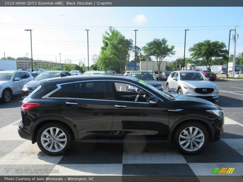 Black Obsidian / Graphite 2019 Infiniti QX50 Essential AWD