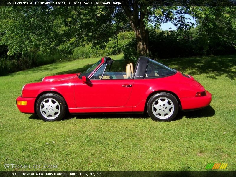 Guards Red / Cashmere Beige 1991 Porsche 911 Carrera 2 Targa
