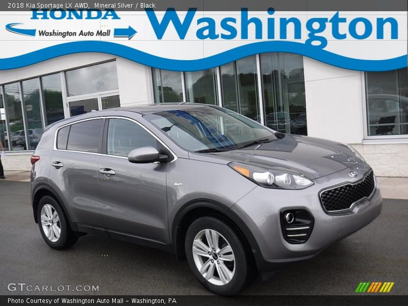 Mineral Silver / Black 2018 Kia Sportage LX AWD