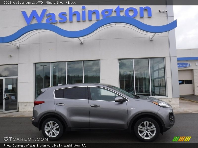 Mineral Silver / Black 2018 Kia Sportage LX AWD