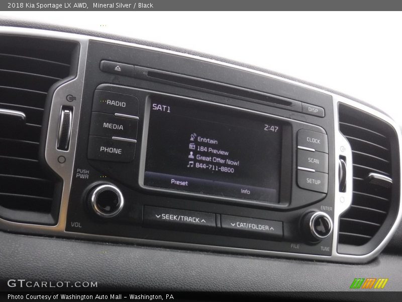 Mineral Silver / Black 2018 Kia Sportage LX AWD