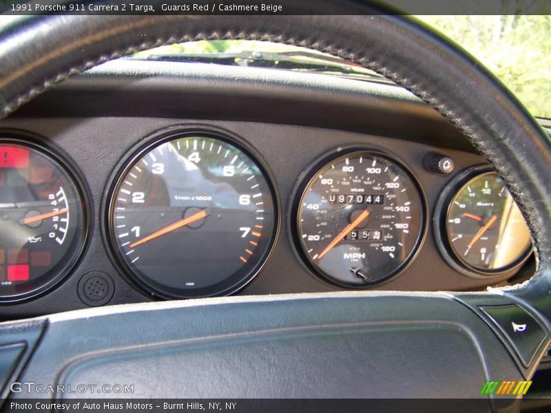 Guards Red / Cashmere Beige 1991 Porsche 911 Carrera 2 Targa