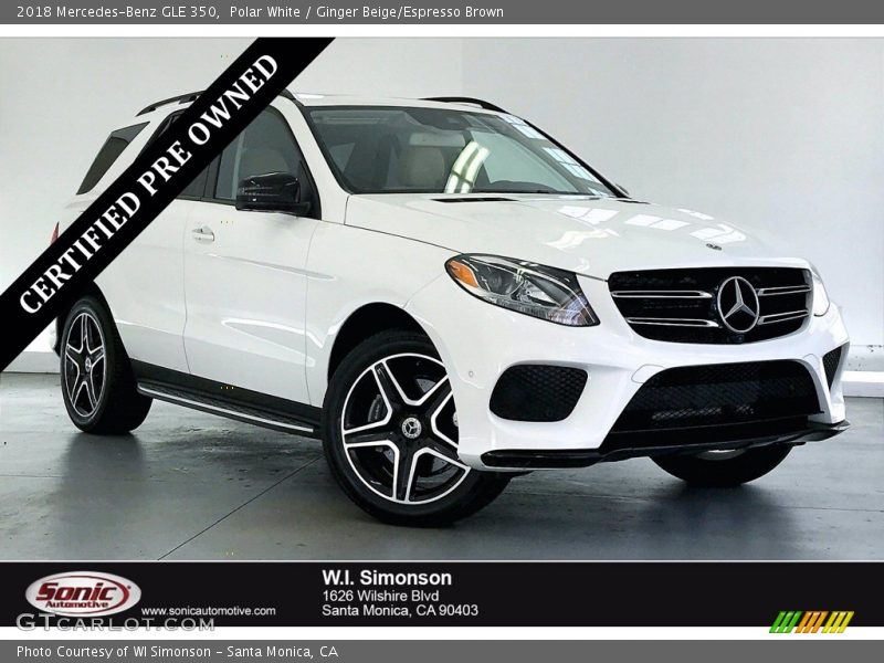 Polar White / Ginger Beige/Espresso Brown 2018 Mercedes-Benz GLE 350