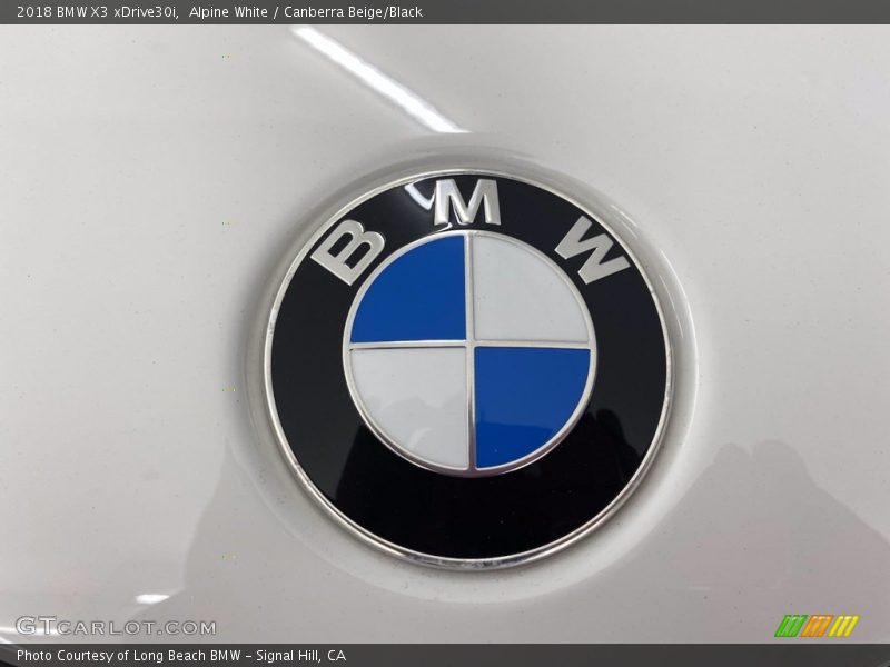 Alpine White / Canberra Beige/Black 2018 BMW X3 xDrive30i