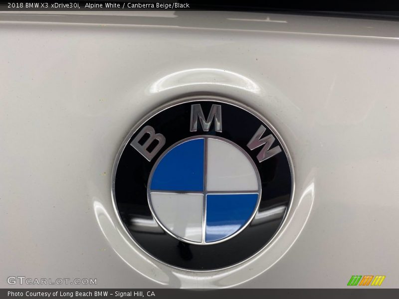 Alpine White / Canberra Beige/Black 2018 BMW X3 xDrive30i