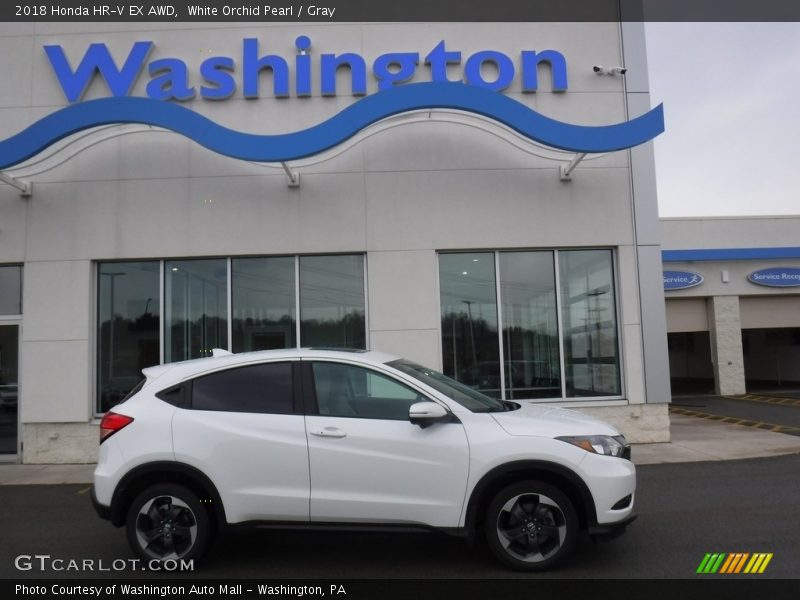 White Orchid Pearl / Gray 2018 Honda HR-V EX AWD