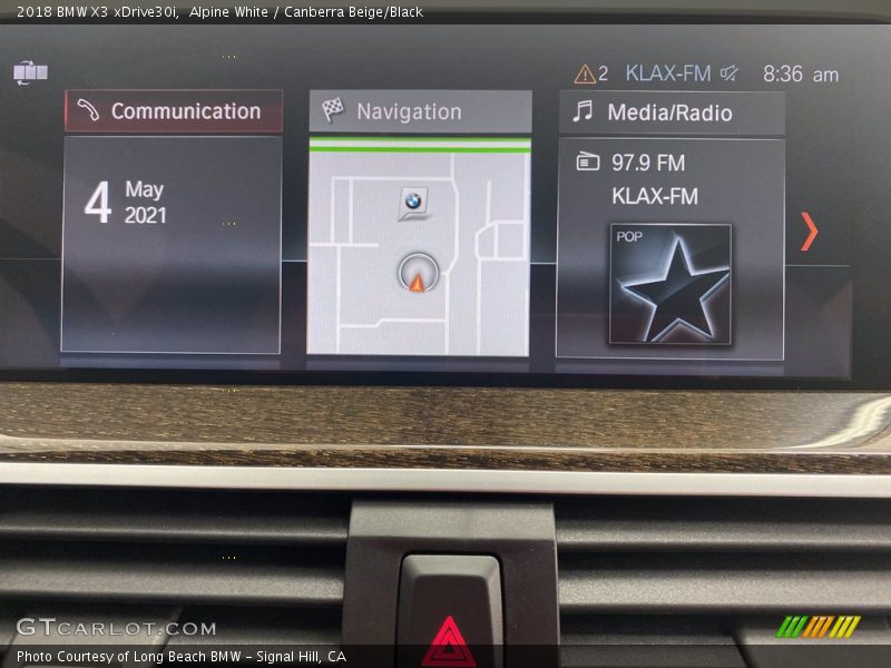 Alpine White / Canberra Beige/Black 2018 BMW X3 xDrive30i
