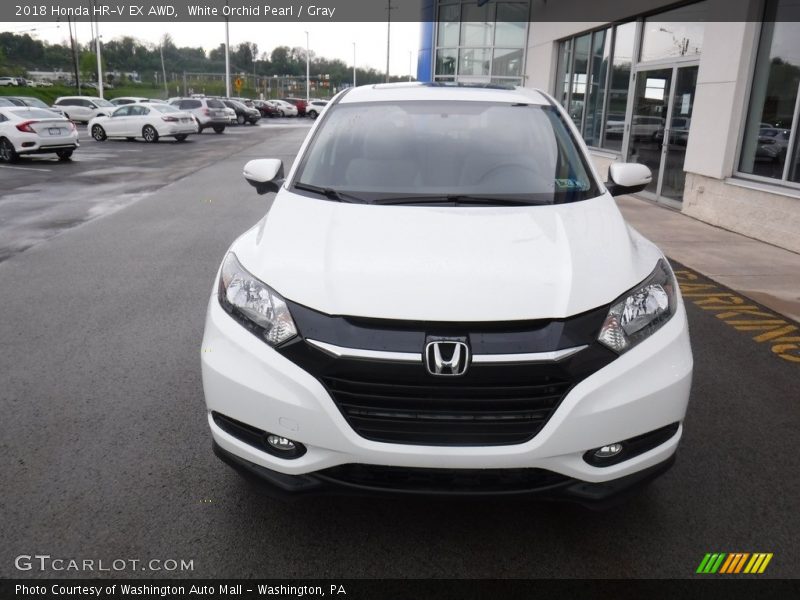 White Orchid Pearl / Gray 2018 Honda HR-V EX AWD