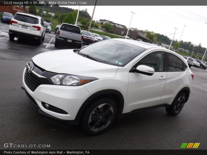 White Orchid Pearl / Gray 2018 Honda HR-V EX AWD