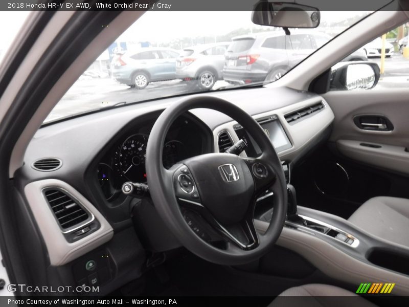 White Orchid Pearl / Gray 2018 Honda HR-V EX AWD