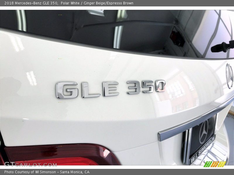 Polar White / Ginger Beige/Espresso Brown 2018 Mercedes-Benz GLE 350