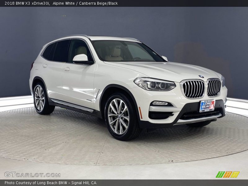 Alpine White / Canberra Beige/Black 2018 BMW X3 xDrive30i