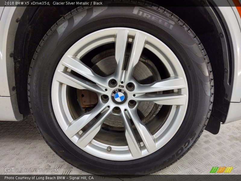 Glacier Silver Metallic / Black 2018 BMW X5 xDrive35d