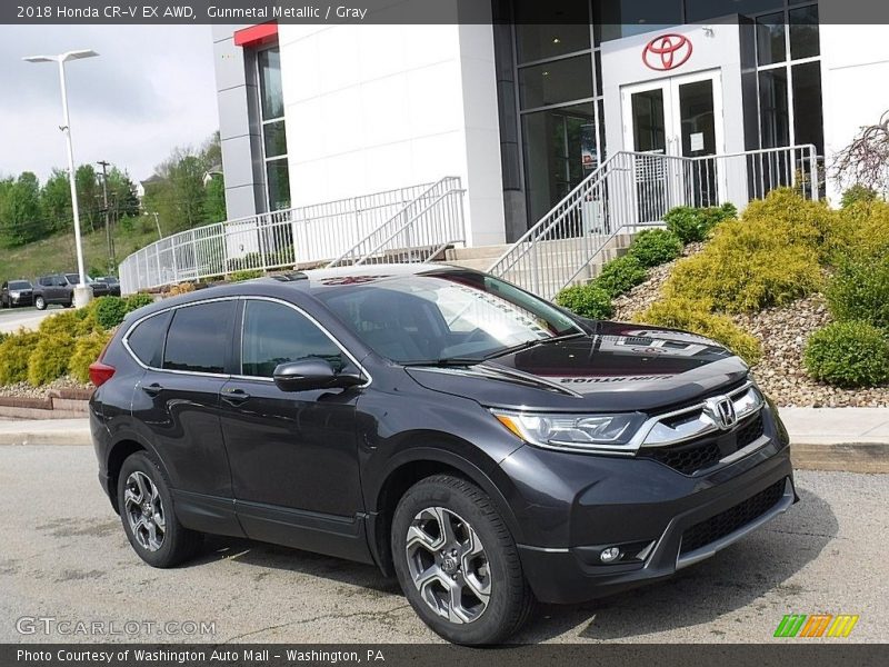 Gunmetal Metallic / Gray 2018 Honda CR-V EX AWD