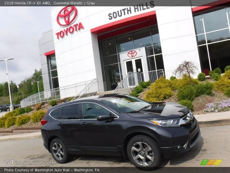 Gunmetal Metallic / Gray 2018 Honda CR-V EX AWD