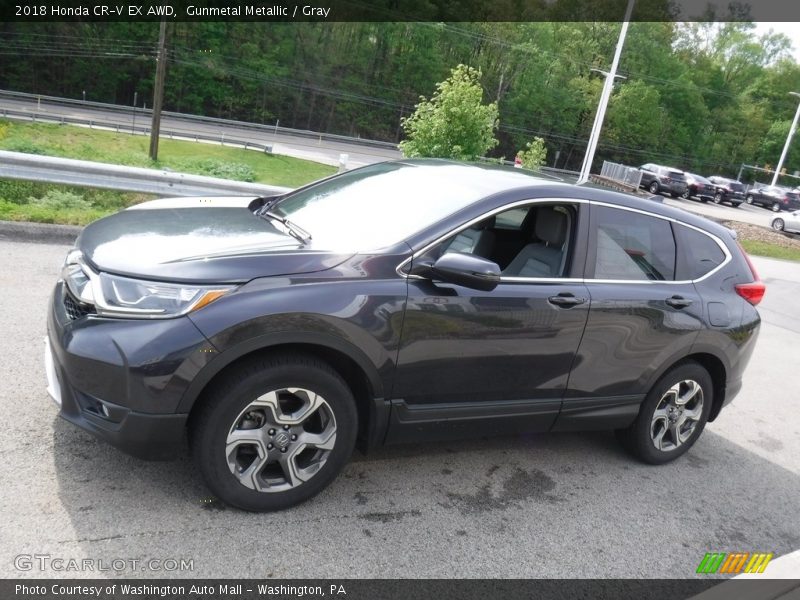 Gunmetal Metallic / Gray 2018 Honda CR-V EX AWD