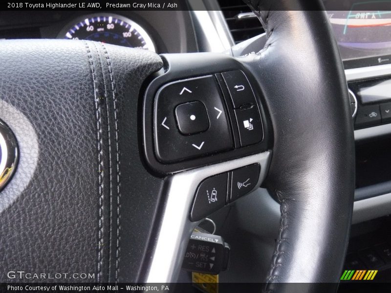 Predawn Gray Mica / Ash 2018 Toyota Highlander LE AWD