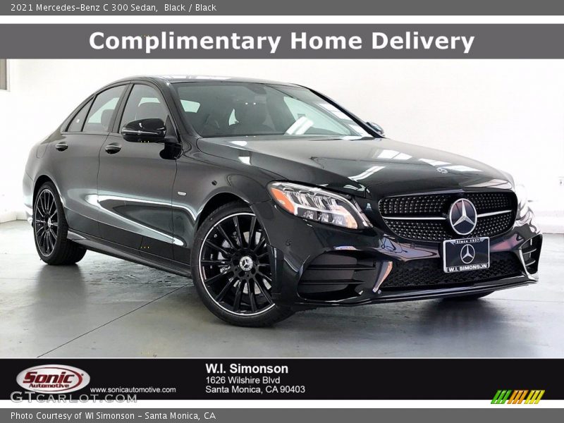 Black / Black 2021 Mercedes-Benz C 300 Sedan