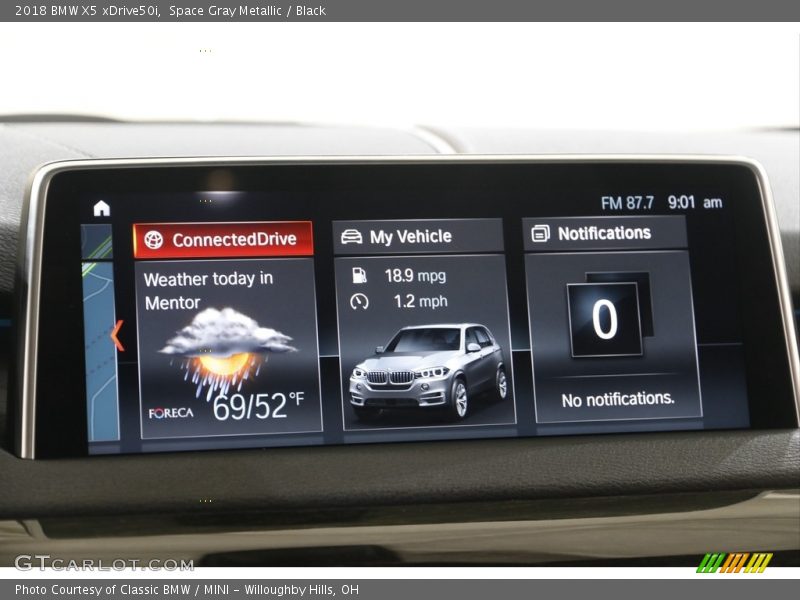 Space Gray Metallic / Black 2018 BMW X5 xDrive50i
