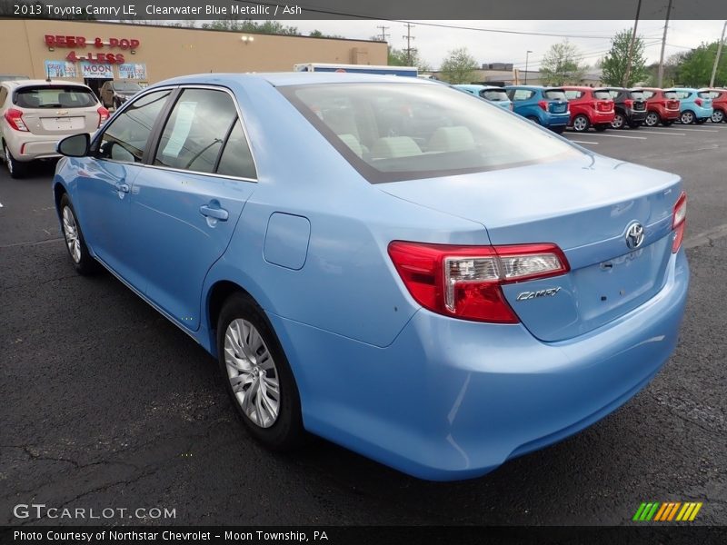 Clearwater Blue Metallic / Ash 2013 Toyota Camry LE