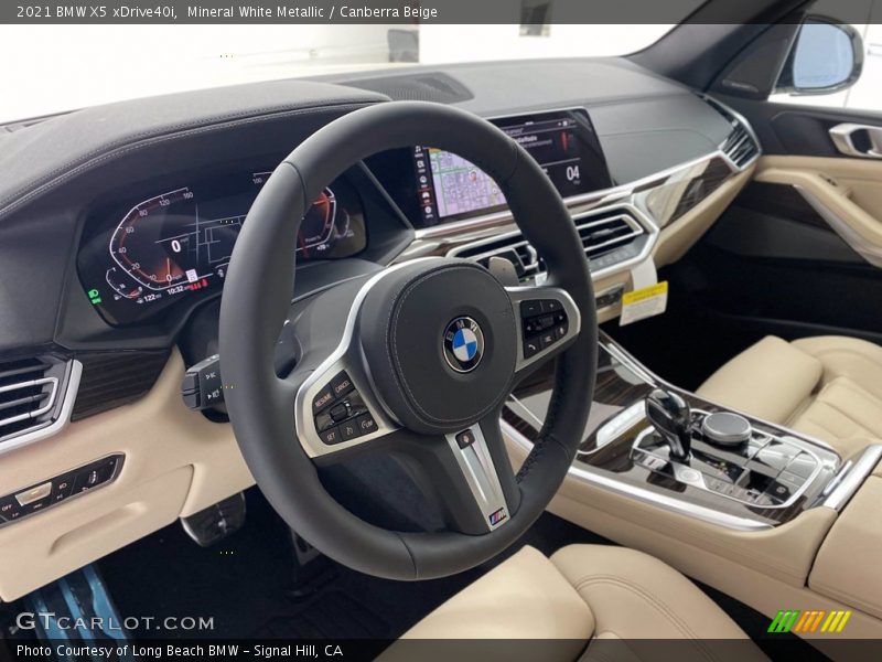 Mineral White Metallic / Canberra Beige 2021 BMW X5 xDrive40i