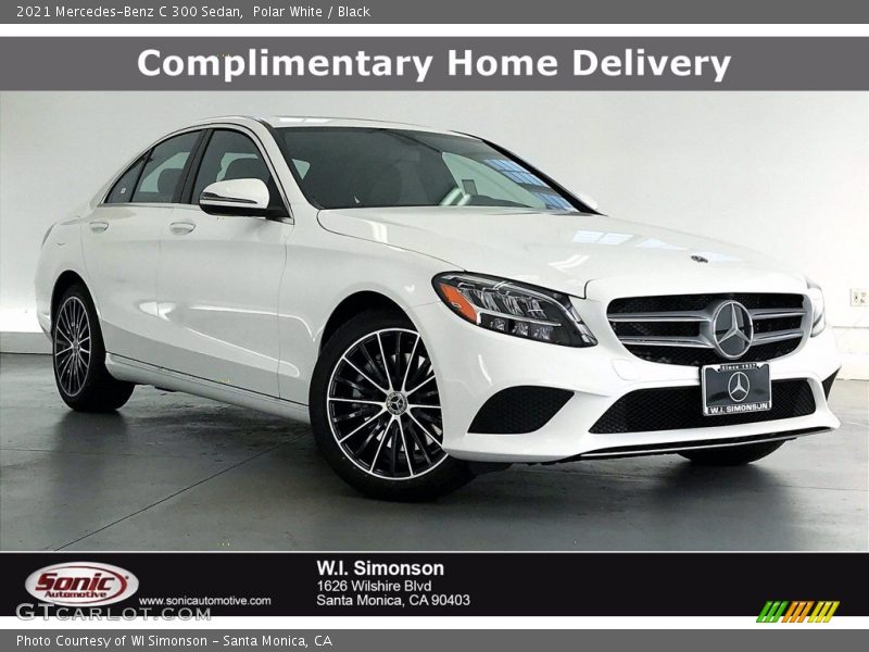 Polar White / Black 2021 Mercedes-Benz C 300 Sedan