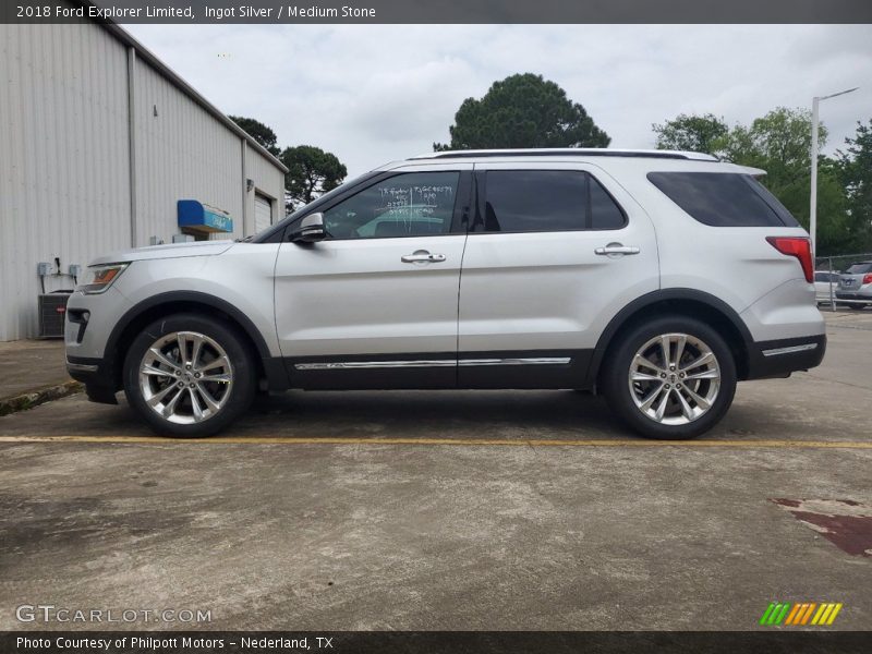 Ingot Silver / Medium Stone 2018 Ford Explorer Limited