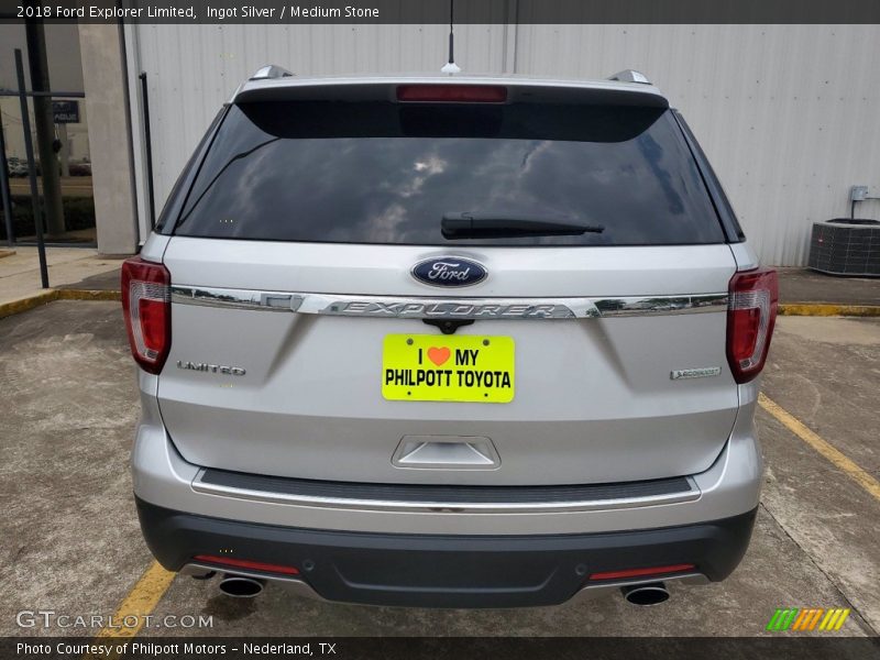 Ingot Silver / Medium Stone 2018 Ford Explorer Limited