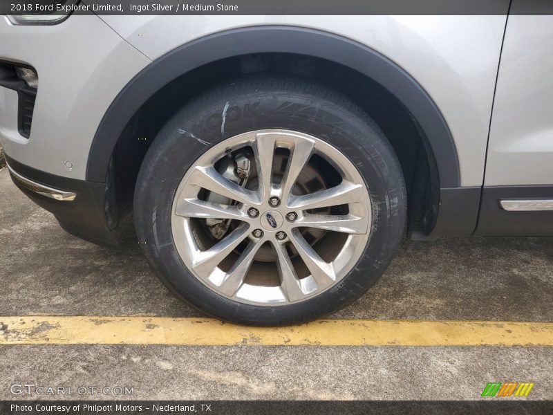 Ingot Silver / Medium Stone 2018 Ford Explorer Limited
